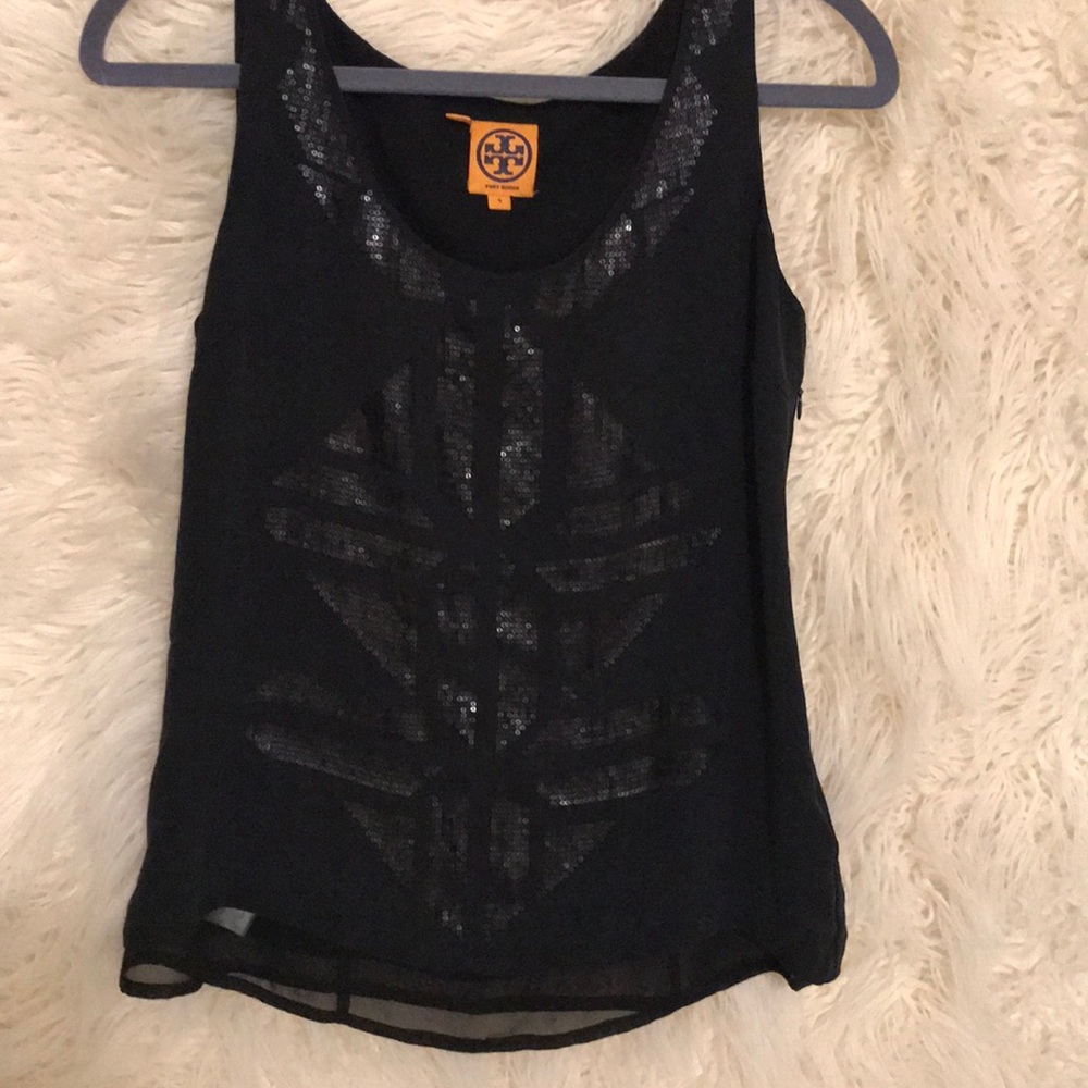 Tor Burch Black Embellished Tank